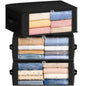 Fab totes 6 Pack Storage Bags for Clothes Blanket Storage Bins with Lids