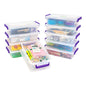 IRIS USA Storage Bins with Lids |Made in USA| 6 Qt - (6-Pack) - Clear