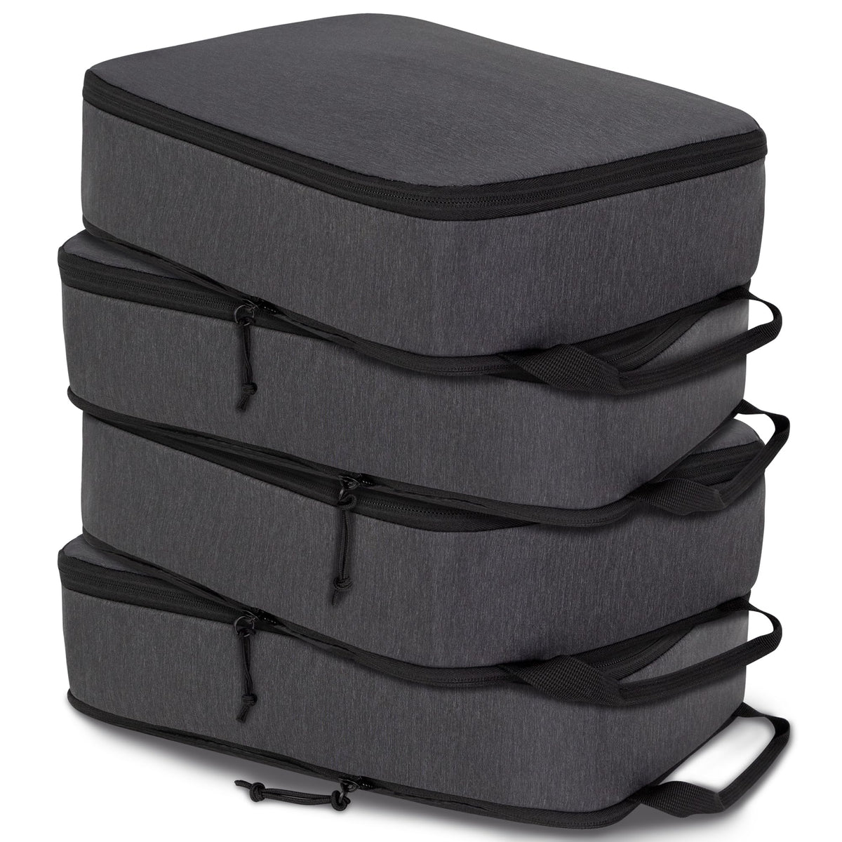 Compression Packing Cubes for Travel Packing Organizers, Mesh Black, XL