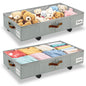 Under Bed Storage with Wheels, Dorm Room Organizer for Clothes Shoes Toys