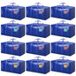 6 Pack Moving Bags Heavy Duty 210GSM with Full-Open Side Zipper, 93L 220lbs Waterproof Foldable Storage Totes for College Dorm Move-In, Moving Boxes Alternative & Home Organization, Blue