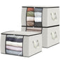 Fab totes 6 Pack Storage Bags for Clothes Blanket Storage Bins with Lids