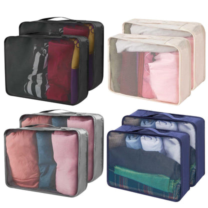 Silkfly 4 Pcs XL Packing Cube for Travel Luggage,Simple,Gray