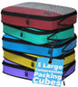 Large Packing Cubes for Travel - 5pc Packing Cubes for Suitcases - Lightweight Luggage Organizer Bags (Non-Compression)