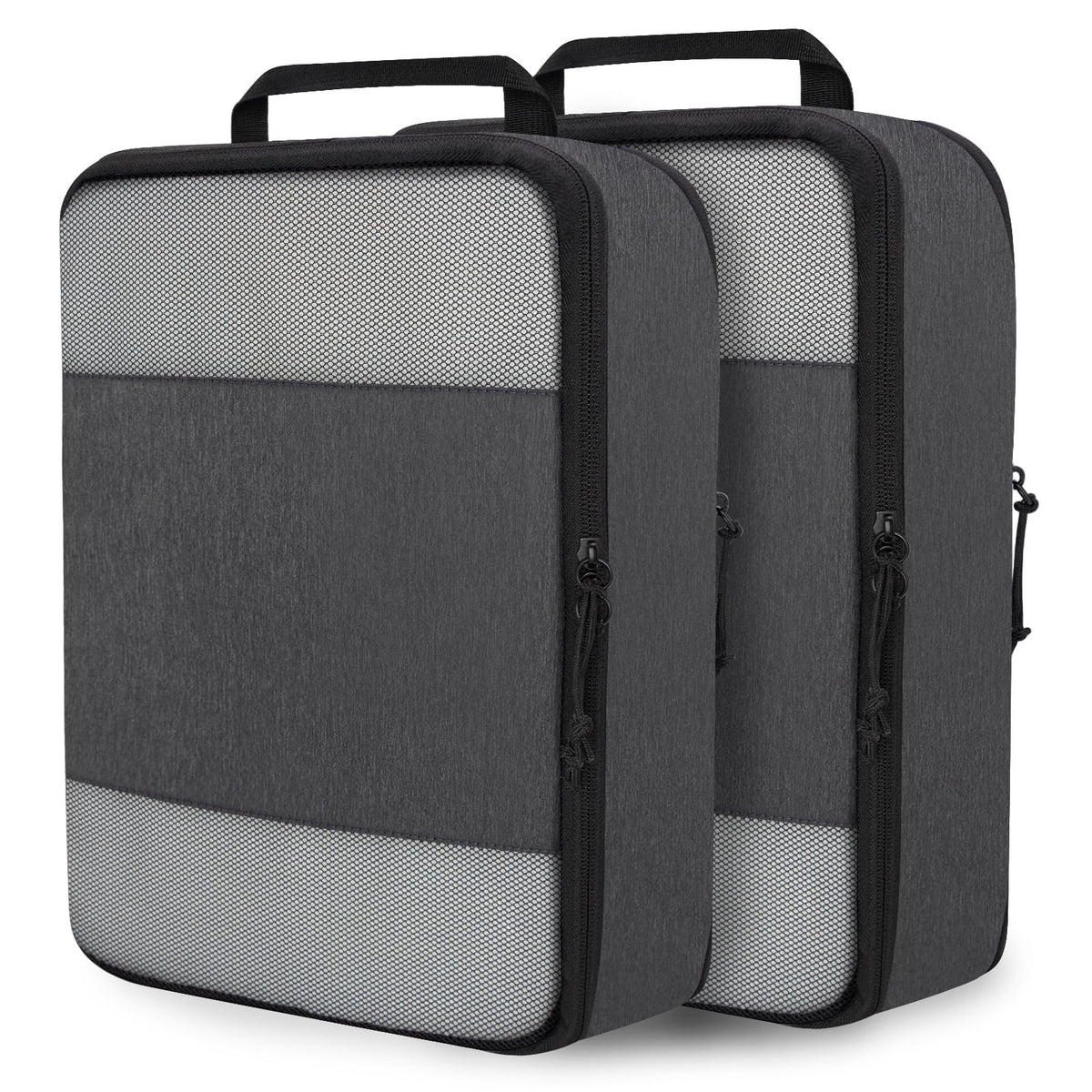 Compression Packing Cubes for Travel Packing Organizers, Mesh Black, XL