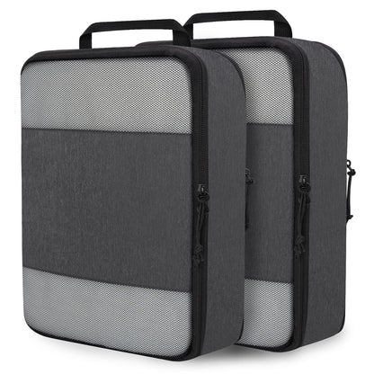 Compression Packing Cubes for Travel Packing Organizers, Mesh Black, XL