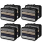 Silkfly 4 Pcs XL Packing Cube for Travel Luggage,Simple,Gray