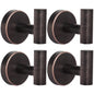 Towel Hooks Bathroom Coat Robe Wall Hook Heavy Duty Door Hanger Towel Robe Clothes Cabinet Closet Sponges Rack for Bathroom Bedroom Kitchen Hotel Pool 4 Packs Black(Drilling Installation)