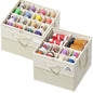 Plus Size 2 Pack Shoe Organizer for Closet, Foldable Shoe Storage Box