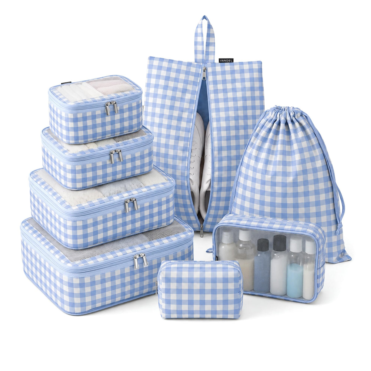 Vandel TSA-Friendly Packing Cubes for Carry On, Mesh Suitcase Organizer Bag
