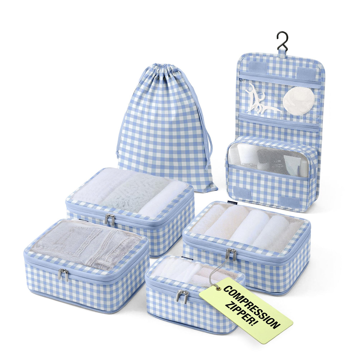 Vandel TSA-Friendly Packing Cubes for Carry On, Mesh Suitcase Organizer Bag