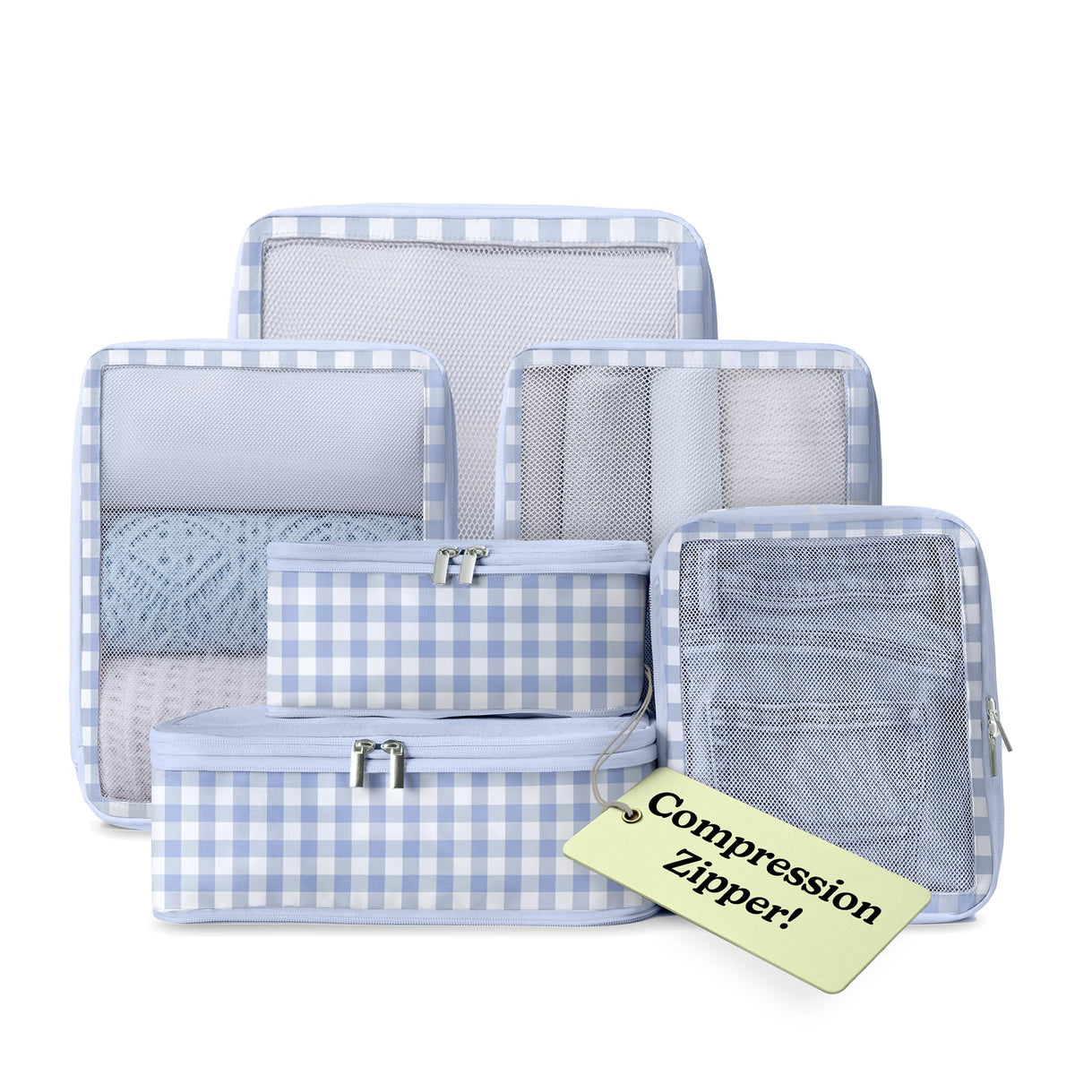 Vandel TSA-Friendly Packing Cubes for Carry On, Mesh Suitcase Organizer Bag
