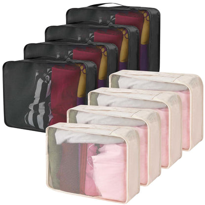 Silkfly 4 Pcs XL Packing Cube for Travel Luggage,Simple,Gray