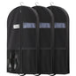 Lazebox 43" Travel Garment Bag with Accessories Zipper Pocket, Heavy Duty Suit Bag for Suits, Tuxedos, Dresses, Coats, Black, 1 pack