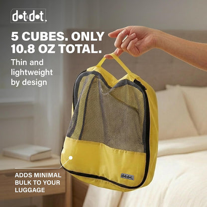 Large Packing Cubes for Travel - 5pc Packing Cubes for Suitcases - Lightweight Luggage Organizer Bags (Non-Compression)