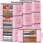 Fab totes 6 Pack Storage Bags for Clothes Blanket Storage Bins with Lids
