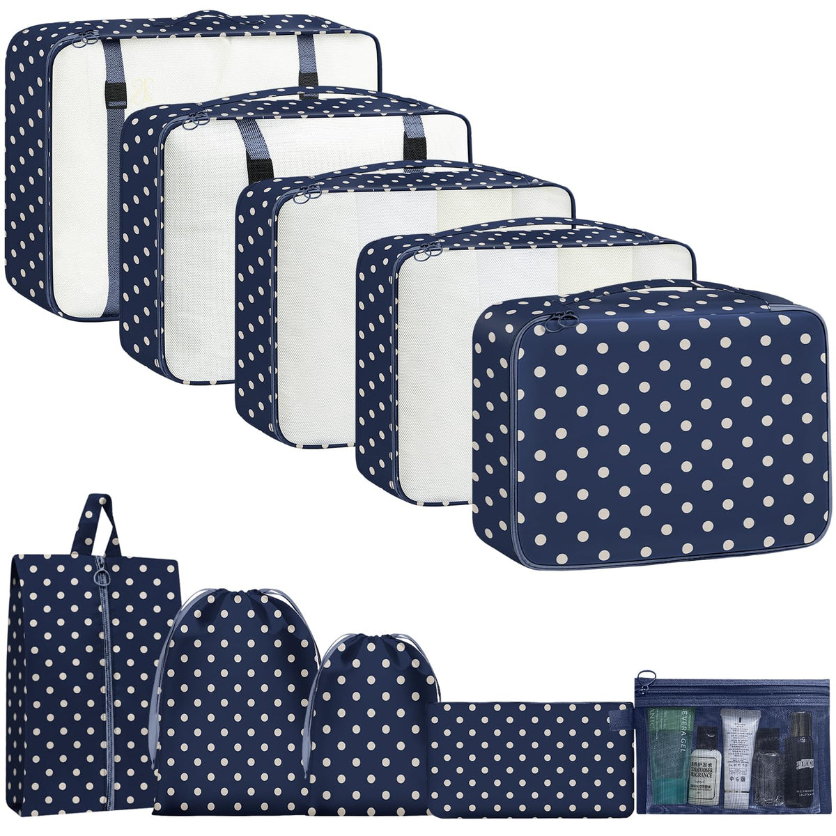 Packing Cubes for Travel 8 Set Luggage Organizer Bags