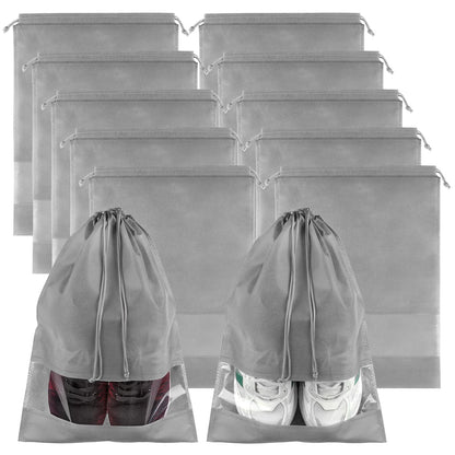 Clear Shoe Bags for Travel 5 PCS, Drawstring Travel Shoe Bags for Packing