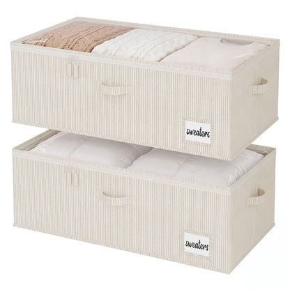 StorageWorks 10 Inch Tall Under Bed Storage Containers with Clear Lid