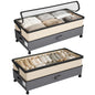 Kitstorack Under Bed Storage with Wheels 2Pack Height-adjustable Under Bed Storage Containers,Under Bed Shoe Storage Organizer with Clear Window&Label, Suitable for Clothes Storage, Gray