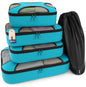 Shacke 5 Set Packing Cubes for Travel with Laundry Bag (Green Grass)