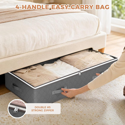Budding Joy Under Bed Storage Containers, Storage Bins with Clear Lids