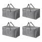 Moving Bags Extra Large 8 Pack - Heavy Duty Storage Totes with Wrap-Around Handles & Reinforced Zippers - Foldable Moving Box Alternative, Water-Resistant for Dorm, Closet & Under Bed Storage (Clear)