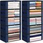 Fab totes 6 Pack Storage Bags for Clothes Blanket Storage Bins with Lids