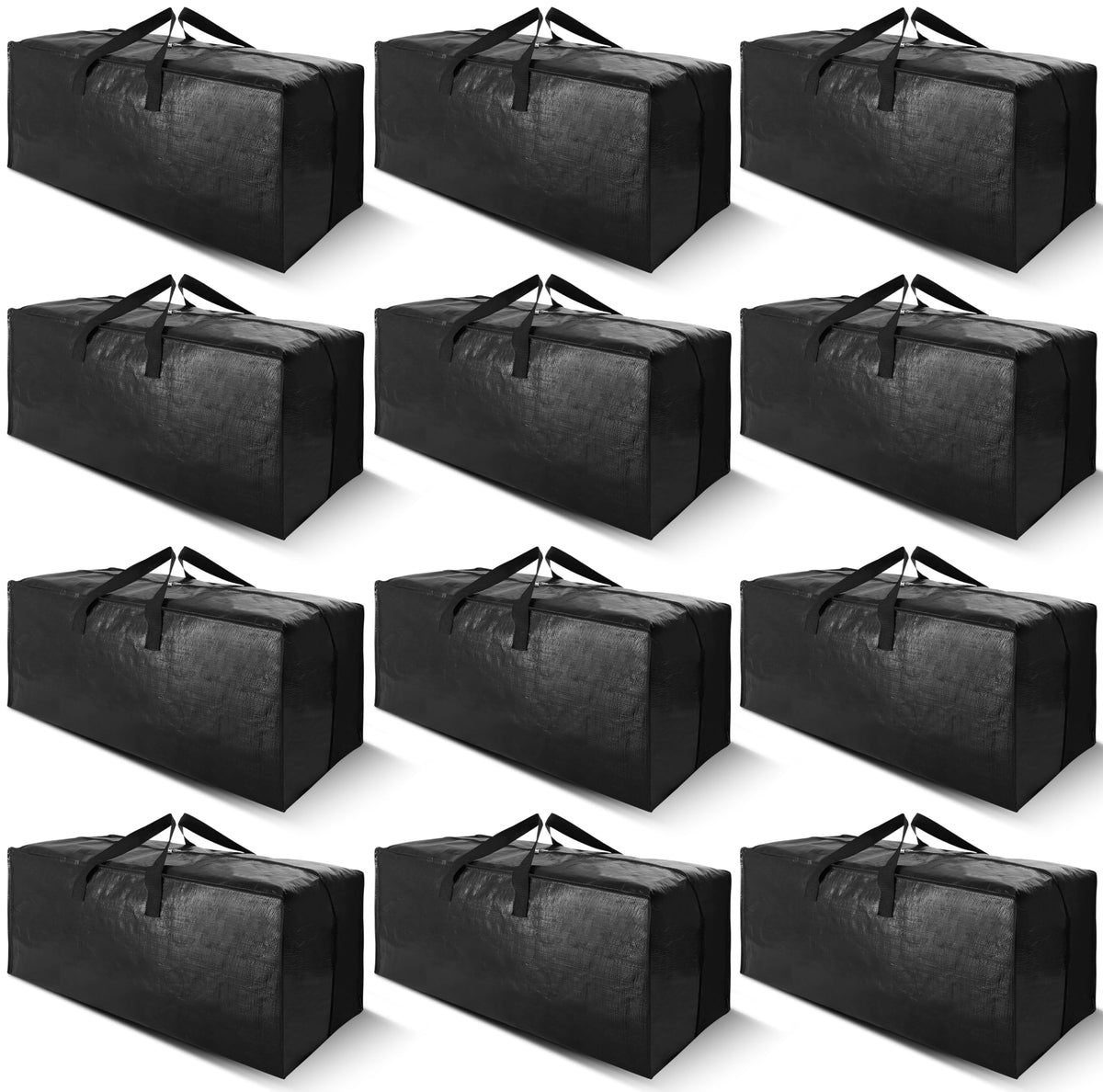 Cosy Family 8 Pack Heavy Duty Extra Large Moving Bags with Backpack Straps - Strong Handles & Zippers, Storage Totes For Space Saving, Fold Flat, Alternative to Moving Box (Set of 8, Blue)