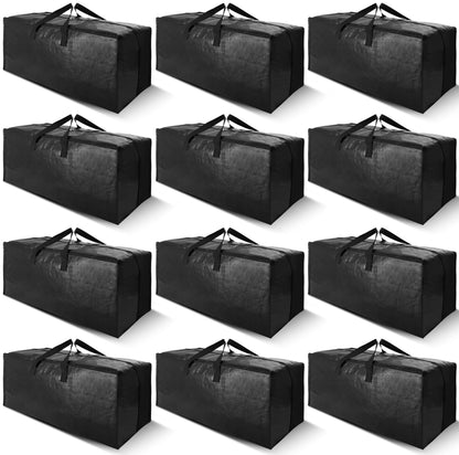 Cosy Family 8 Pack Heavy Duty Extra Large Moving Bags with Backpack Straps - Strong Handles & Zippers, Storage Totes For Space Saving, Fold Flat, Alternative to Moving Box (Set of 8, Blue)