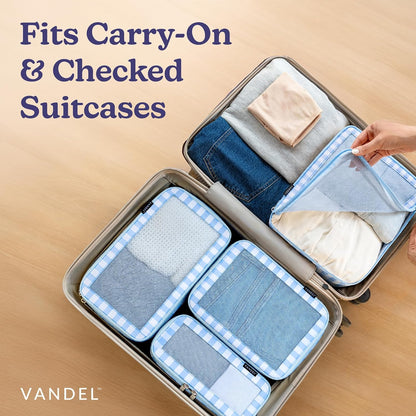 Vandel TSA-Friendly Packing Cubes for Carry On, Mesh Suitcase Organizer Bag