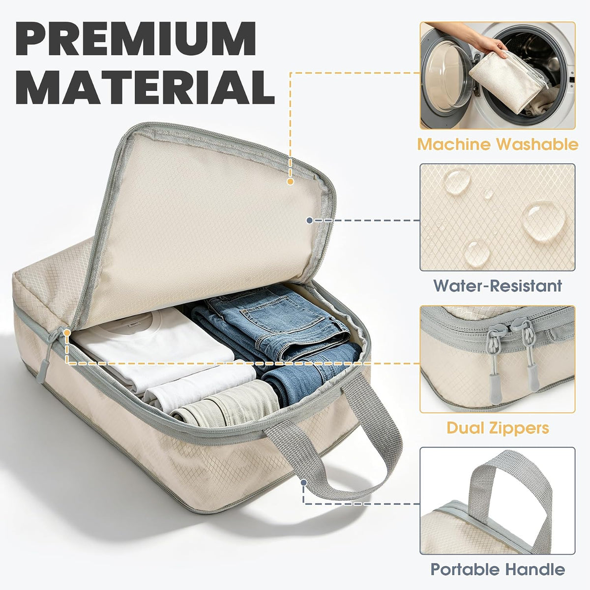 8-Set Compression Packing Cubes for Travel