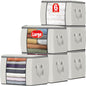 Fab totes 6 Pack Storage Bags for Clothes Blanket Storage Bins with Lids
