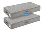 punemi 6.7 in Tall Sturdy Under Bed Storage Containers with Lid, 2Pack,Gray