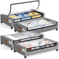 Yecaye Under Bed Storage with Wheels, 2Pack Under Bed Storage Containers, Underbed Shoe Storage Organizer, Rolling Under Bed Metal Drawers for Clothes, Blankets(30.71 x 16.93 x 6.69 in)