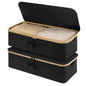 StorageWorks 7" Low Profile Underbed Storage Containers with Bamboo Frame