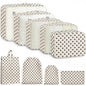 9 Set Packing Cubes for Travel Essentials - Lightweight Carry-On Luggage Organizer Bags with Shoe, Clothes & Laundry Bags for Airplane, Family & Business Travel, Leopard print