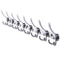 Dseap Coat Rack Wall Mounted - 5 Tri Hooks, Heavy Duty, Stainless Steel, Metal Coat Hook Rail for Coat Hat Towel Purse Robes Mudroom Bathroom Entryway (Black, 2 Packs)