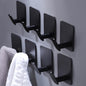 DELITON 26lb Heavy Duty Adhesive Towel Hooks, No-Damage 4 Pack Matte Black