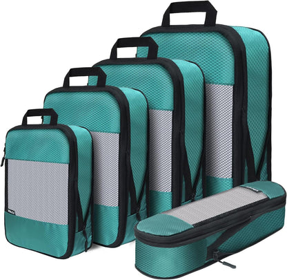 Compression Packing Cubes for Suitcases,Travel Essentials, Lightweight Luggage Organizer Bags, Travel Cubes for Carry on