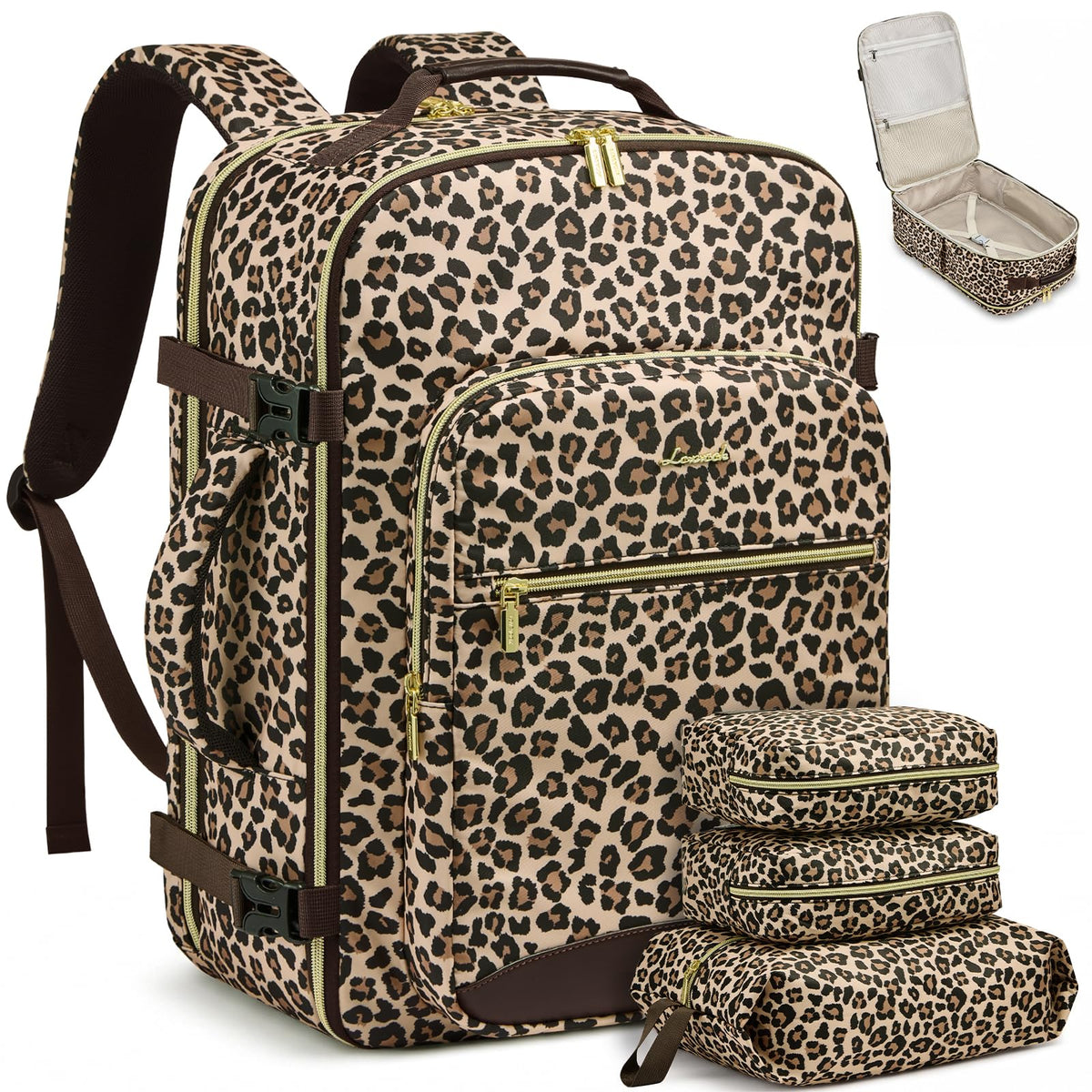 LOVEVOOK 40L Travel Backpack Flight Approved Carry on Backpack,3 Packing Cubes,Waterproof Personal Item Travel Bag,TSA Carry on Luggage Suitcase Travel Essentials,Gifts for Women & Men,fits 17" Laptop