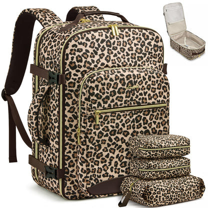 LOVEVOOK 40L Travel Backpack Flight Approved Carry on Backpack,3 Packing Cubes,Waterproof Personal Item Travel Bag,TSA Carry on Luggage Suitcase Travel Essentials,Gifts for Women & Men,fits 17" Laptop