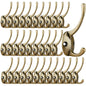 IBosins 32 Pack Black Double Coat Hooks Wall Mounted with 64 Screws