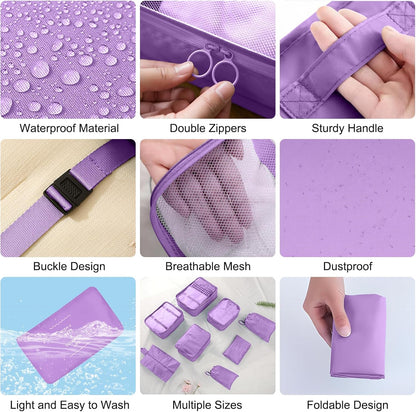 Packing Cubes for Travel 8 Set Luggage Organizer Bags