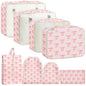 Packing Cubes for Travel - 8 Set Luggage Organizer Bags for Family, Mesh Breathable Packing Cubes for Suitcases Durable Travel Essentials Bags Set