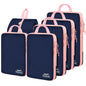 4 Set Compression Packing Cubes For Travel Bags Organizer For Luggage Suitcase Organizer, Compression Bags For Travel Accessories Luggage Storage Set (4 Pcs, Pink Leoparda)