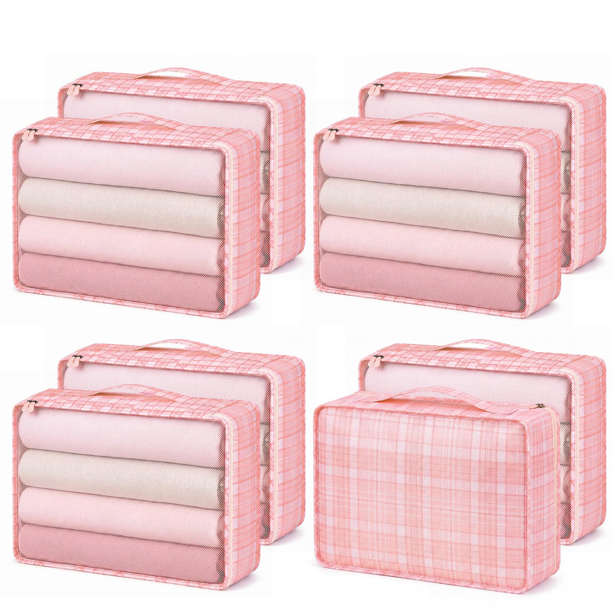 Silkfly 4 Pcs XL Packing Cube for Travel Luggage,Simple,Gray