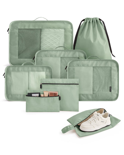 LIGHT FLIGHT 8 Set Packing Cubes for Travel, Cruise Ship Travel Essentials