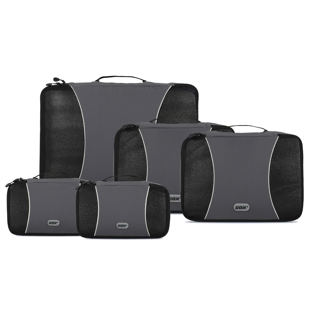 GOX Ultra Light 5 piece Packing Cubes Travel Luggage Organizer 1 Large 2 Medium 2 Small