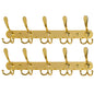 Dseap Coat Rack Wall Mounted - 5 Tri Hooks, Heavy Duty, Stainless Steel, Metal Coat Hook Rail for Coat Hat Towel Purse Robes Mudroom Bathroom Entryway (Black, 2 Packs)